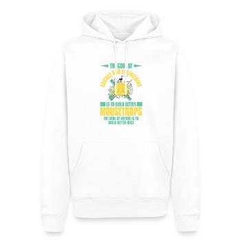Das Ziel von Wissenschaft und Technik - Männer Premium Bio Hoodie - Weiß - Vorne - Nico (187cm)