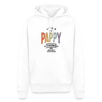 Mens It's a Pappy Thing Funny Dad Grandpa - Men’s Premium Organic Hoodie - white - Front - Nico (187cm)