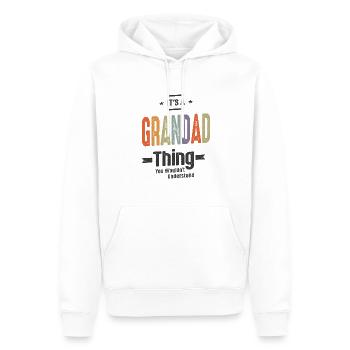 Mens It's a Grandad Thing Funny Dad Opa - Männer Premium Bio Hoodie - Weiß - Vorne - Nico (187cm)