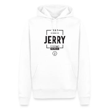 Team Jerry Lifetime Mitglied - Männer Premium Bio Hoodie - Weiß - Vorne - Nico (187cm)