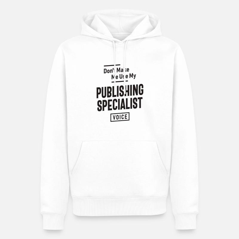 Verlagsfachmann Beruf - Männer Premium Bio Hoodie - Weiß