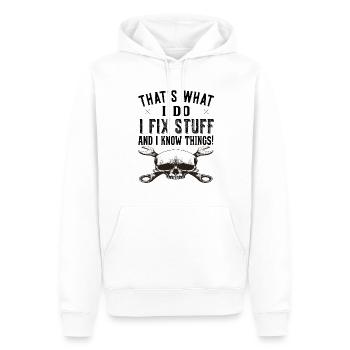 That's what I do I fix stuff - Mechanic - Men’s Premium Organic Hoodie - white - Front - Nico (187cm)
