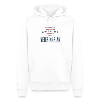 Tierarzt Beruf - Männer Premium Bio Hoodie - Weiß - Vorne - Nico (187cm)