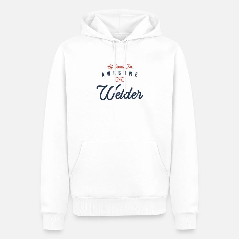 Schweißer Beruf - Männer Premium Bio Hoodie - Weiß