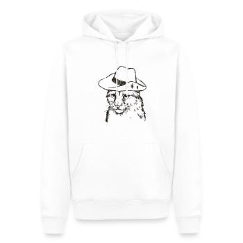 Luchs Cowboy - Männer Premium Bio Hoodie - Weiß - Vorne - Nico (187cm)