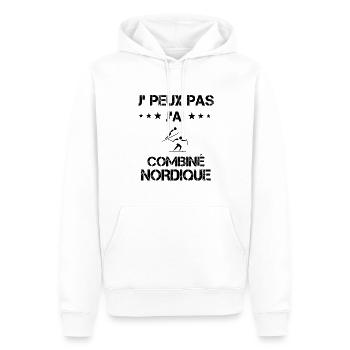 Je peux pas j'ai combiné nordique cadeau humour - Sweat à capuche Premium bio Homme - blanc - Devant - Nico (187cm)