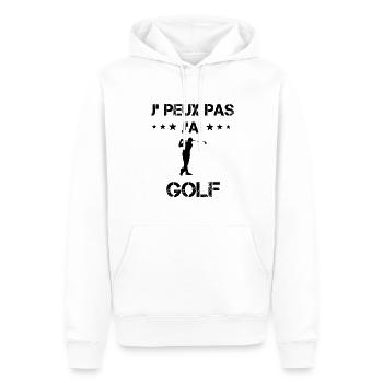Je peux pas j'ai golf cadeau humour - Sweat à capuche Premium bio Homme - blanc - Devant - Nico (187cm)