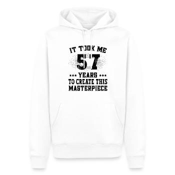 It took me 57 years - Geburtstag Happy Birthday - Men’s Premium Organic Hoodie - white - Front - Nico (187cm)