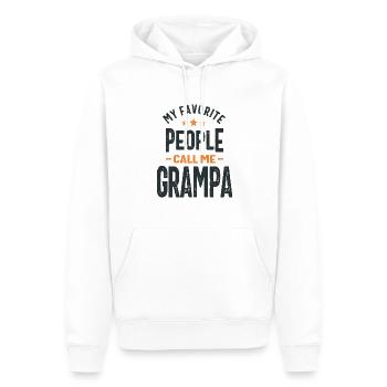 My Favorite People Call Me Grampa - Dad Grandpa - Men’s Premium Organic Hoodie - white - Front - Nico (187cm)