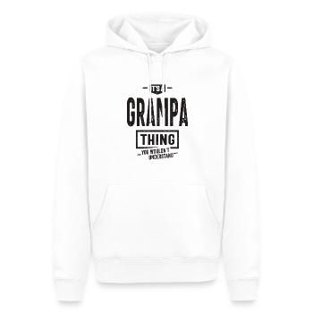 It's a Grampa Thing Funny Dad Grandpa - Men’s Premium Organic Hoodie - white - Front - Nico (187cm)