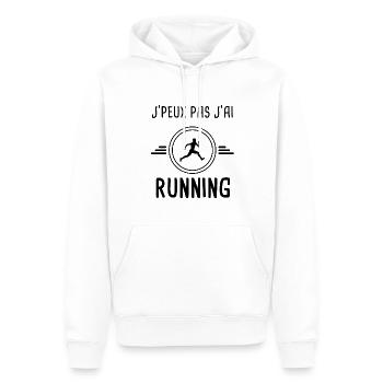 je peux pas j'ai running courir pour coureur - Sweat à capuche Premium bio Homme - blanc - Devant - Nico (187cm)