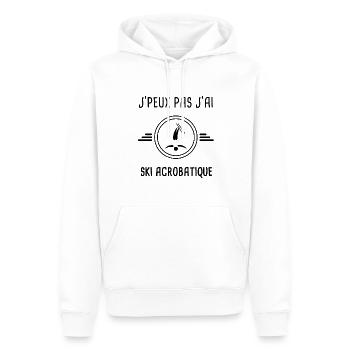 je peux pas j'ai ski acrobatique pour skieur - Sweat à capuche Premium bio Homme - blanc - Devant - Nico (187cm)