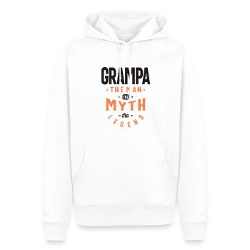 Grampa The Man The Myth The Legend - Men’s Premium Organic Hoodie - white - Front - Nico (187cm)