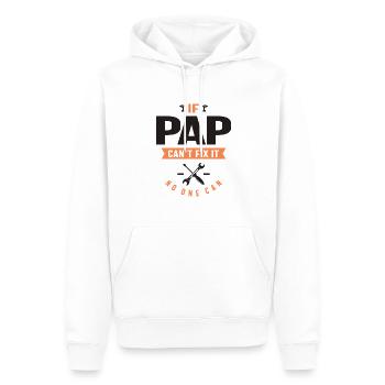 If Pap Can't Fix It - Dad and Grandpa - Men’s Premium Organic Hoodie - white - Front - Nico (187cm)
