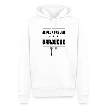 j'peux pas j'ai barbecue ustensiles humour - Sweat à capuche Premium bio Homme - blanc - Devant - Nico (187cm)