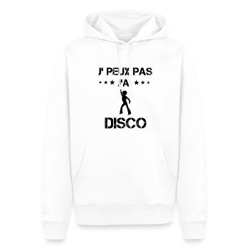 j'peux pas j'ai disco cadeau danse - Sweat à capuche Premium bio Homme - blanc - Devant - Nico (187cm)