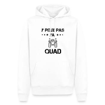 j'peux pas j'ai quad cadeau véhicule - Sweat à capuche Premium bio Homme - blanc - Devant - Nico (187cm)