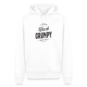 I Am One B Grumpy Funny - Men’s Premium Organic Hoodie - white - Front - Nico (187cm)