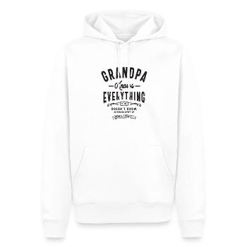Grandpa Knows Everything Funny - Men’s Premium Organic Hoodie - white - Front - Nico (187cm)