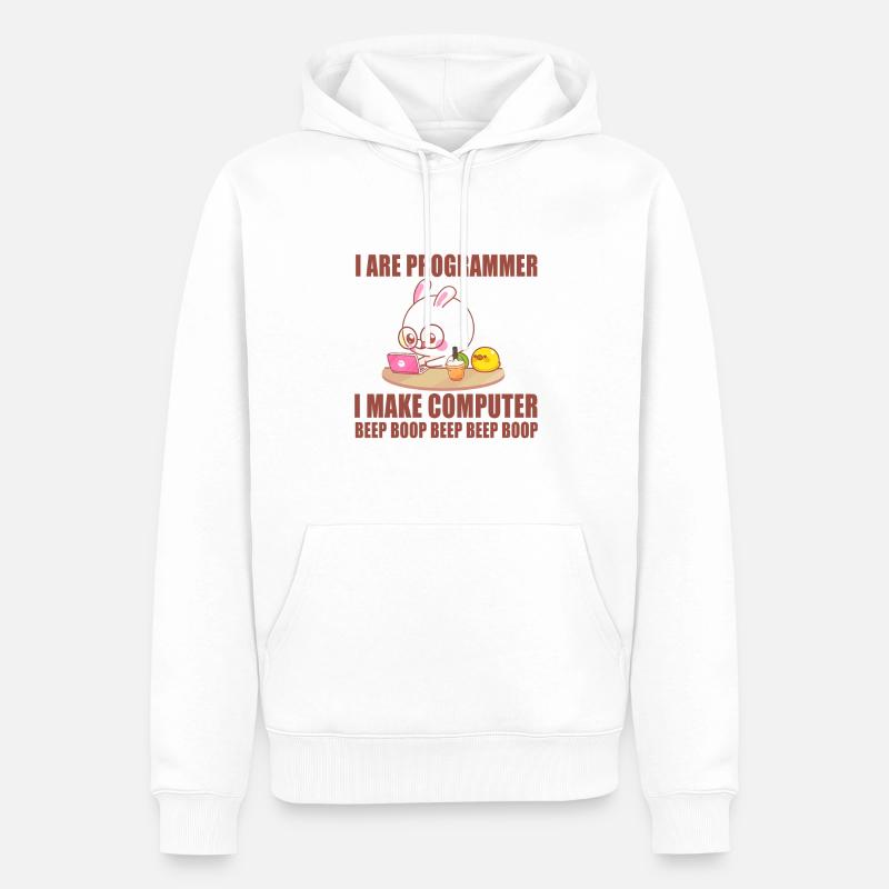 Ich bin Programmierer - Männer Premium Bio Hoodie - Weiß