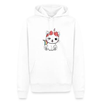 Niedliches Einhorn - Männer Premium Bio Hoodie - Weiß - Vorne - Nico (187cm)