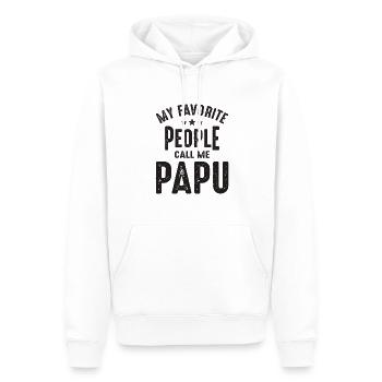 My Favorite People Call Me Papu - Grandpa - Men’s Premium Organic Hoodie - white - Front - Nico (187cm)