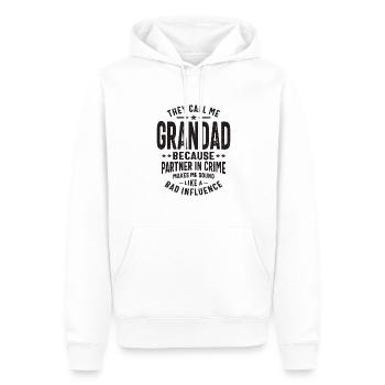 Ils m’appellent grand-père - Partenaire dans le crime - Sweat à capuche Premium bio Homme - blanc - Devant - Nico (187cm)