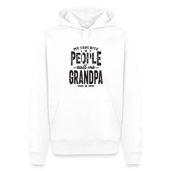 Meine Lieblingsleute nennen mich Opa - Männer Premium Bio Hoodie - Weiß - Vorne - Nico (187cm)