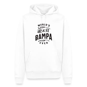 Der beste Bampa der Welt aller Zeiten - Papa, Opa lustig - Männer Premium Bio Hoodie - Weiß - Vorne - Nico (187cm)