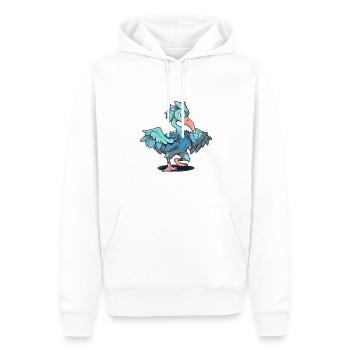 Danseur de bec-de-chaussure - Sweat à capuche Premium bio Homme - blanc - Devant - Nico (187cm)