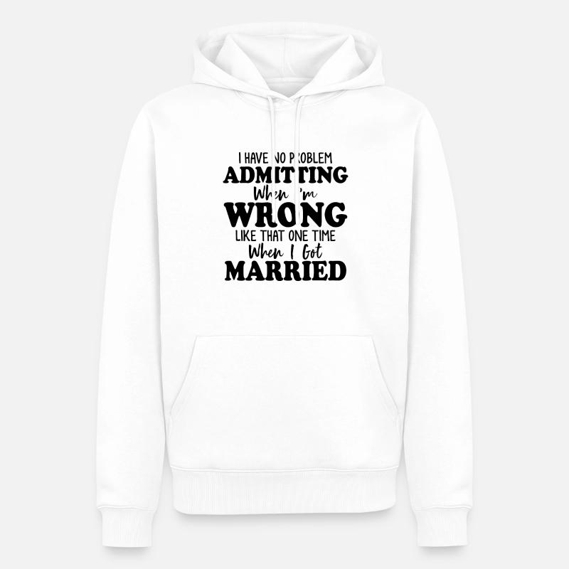 Glückliche Scheidung Ehe Trennung Scheidung - Männer Premium Bio Hoodie - Weiß