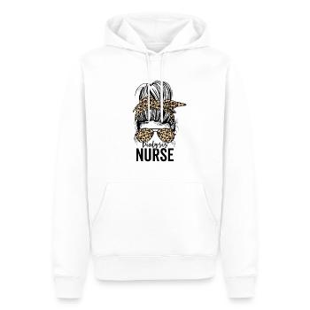 Lustige Dialysekrankenschwester Nephrologie Unordentliches Brötchen - Männer Premium Bio Hoodie - Weiß - Vorne - Nico (187cm)