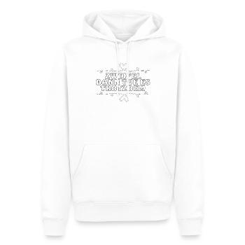 Zweifel, dann tue es trotzdem - Männer Premium Bio Hoodie - Weiß - Vorne - Nico (187cm)