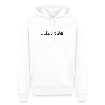 Cats i like cats minimalist cat - Men’s Premium Organic Hoodie - white - Front - Nico (187cm)