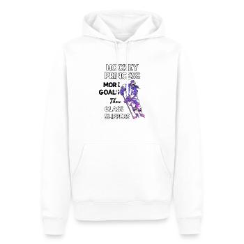 Hockey sur glace Princess Hockey sur glace Femmes Filles - Sweat à capuche Premium bio Homme - blanc - Devant - Nico (187cm)