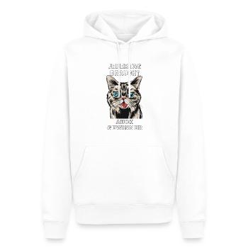CAT : CHAQUE JOUR A BESOIN DE GAGNANTS - Sweat à capuche Premium bio Homme - blanc - Devant - Nico (187cm)