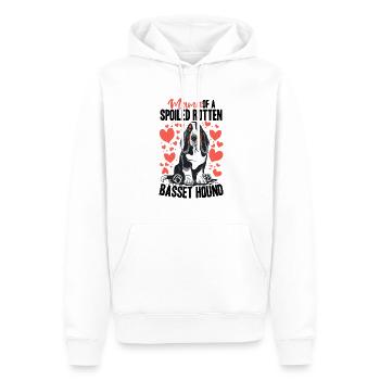 Race de chien maman d’un chien de basset pourri gâté - Sweat à capuche Premium bio Homme - blanc - Devant - Nico (187cm)