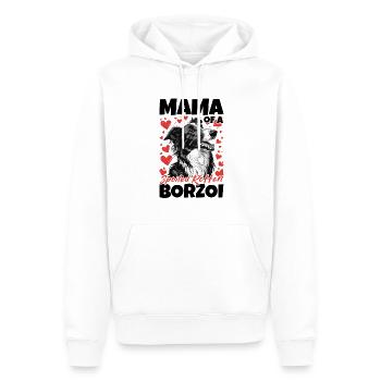 Borzoi Dog Breed Mama of a Spoiled Rotten Borzoi - Männer Premium Bio Hoodie - Weiß - Vorne - Nico (187cm)