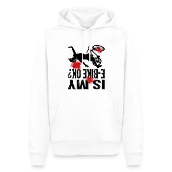 Bloody E-Mountain Bike Bike Is my E-Bike ok? - Men’s Premium Organic Hoodie - white - Front - Nico (187cm)