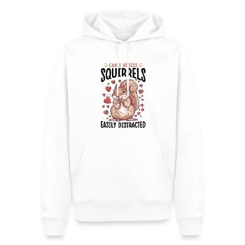 Funny Squirrel Animal Can't Resist Squirrels - Männer Premium Bio Hoodie - Weiß - Vorne - Nico (187cm)