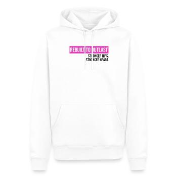 Arthroplastie de la chirurgie de remplacement de la hanche - Sweat à capuche Premium bio Homme - blanc - Devant - Nico (187cm)