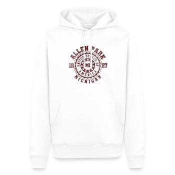 Allen Park MI | Michigan Travel Souvenir Gift - Men’s Premium Organic Hoodie - white - Front - Nico (187cm)