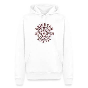 Brighton, MI | Michigan voyage & cadeau Souvenir - Sweat à capuche Premium bio Homme - blanc - Devant - Nico (187cm)