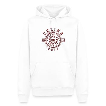 Celina OH | Ohio Souvenir & Geschenk - Männer Premium Bio Hoodie - Weiß - Vorne - Nico (187cm)