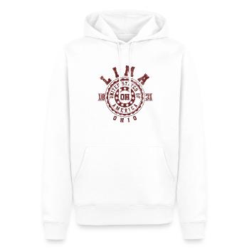 Lima OH | Ohio Souvenir & Geschenk - Männer Premium Bio Hoodie - Weiß - Vorne - Nico (187cm)