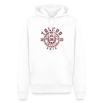 Toledo OH | Ohio Souvenir & Geschenk - Männer Premium Bio Hoodie - Weiß - Vorne - Nico (187cm)