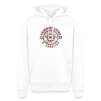 Ruisseau Anderson, Caroline du Nord | Cadeau de voyage en Caroline du Nord - Sweat à capuche Premium bio Homme - blanc - Devant - Nico (187cm)