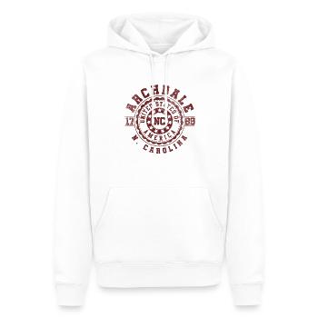 Archdale, Caroline du Nord | Cadeau de voyage en Caroline du Nord - Sweat à capuche Premium bio Homme - blanc - Devant - Nico (187cm)