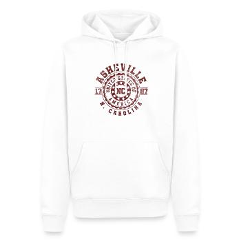 Asheville NC | North Carolina Reise Geschenk - Männer Premium Bio Hoodie - Weiß - Vorne - Nico (187cm)