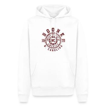 Boone NC | North Carolina Travel Gift - Men’s Premium Organic Hoodie - white - Front - Nico (187cm)